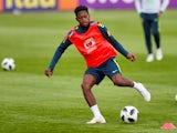 Fred in training with Brazil ahead of the 2018 World Cup