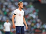 England striker Harry Kane in action during his side's international friendly with Nigeria at Wembley on June 2, 2018