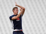 Jake Ball in action during an England nets session on July 13, 2017