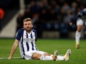 James Morrison looking dejected while playing for West Bromwich Albion in the EFL Cup on September 20, 2017