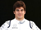 Williams's Lance Stroll poses for a photo ahead of the Australian Grand Prix on March 22, 2018