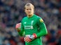 Loris Karius in action for Liverpool on February 24, 2018