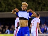 Lyle Taylor in action for AFC Wimbledon on September 22, 2017