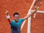 Italy's Marco Cecchinato celebrates winning his French Open quarter-final match against Serbia's Novak Djokovic on June 5, 2018