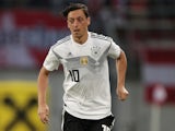 Mesut Ozil in action for Germany against Austria on June 2, 2018