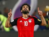 Mohamed Salah in action for Egypt during a World Cup qualifying match with Congo in October 2017