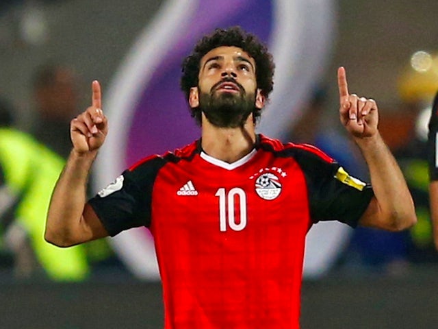 Mohamed Salah in action for Egypt during a World Cup qualifying match with Congo in October 2017