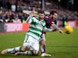 Hearts' Blazej Augustyn in action with Celtic's Nadir Ciftci on December 27, 2015