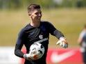 Nick Pope during an England training session on May 22, 2018
