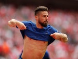 Olivier Giroud in action for Chelsea in the FA Cup on April 22, 2018
