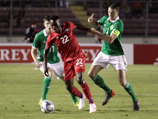 Panama's Jose Rodriguez in action with Northern Ireland's Jonny Evans during an international friendly in May 2018
