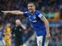 Everton's Phil Jagielka gestures during the game against Brighton & Hove Albion on March 10, 2018