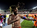 Panama captain Roman Torres celebrates after scoring the goal which sent his side to their first ever World Cup