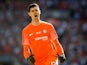 Thibaut Courtois in action for Chelsea during the FA Cup final on May 19, 2018