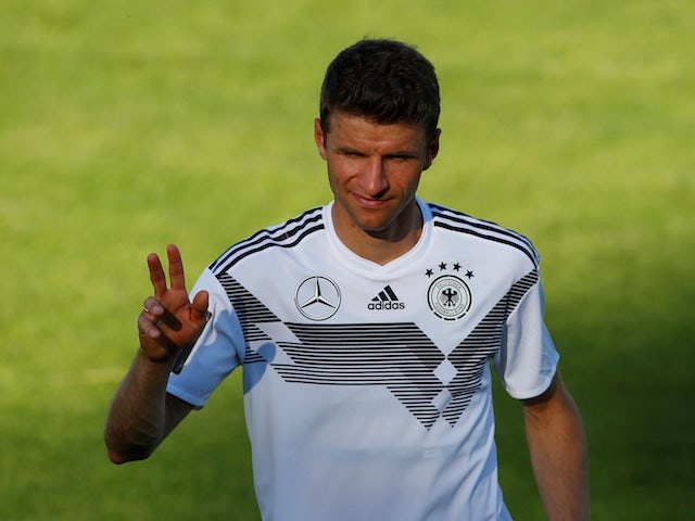 Germany's Thomas Muller during training ahead of the 2018 World Cup