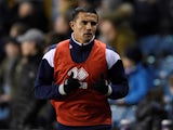 Millwall's Tim Cahill warms up for the match against Cardiff City on February 9, 2018