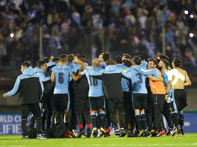 Uruguay celebrate qualifying for the World Cup in October 2017