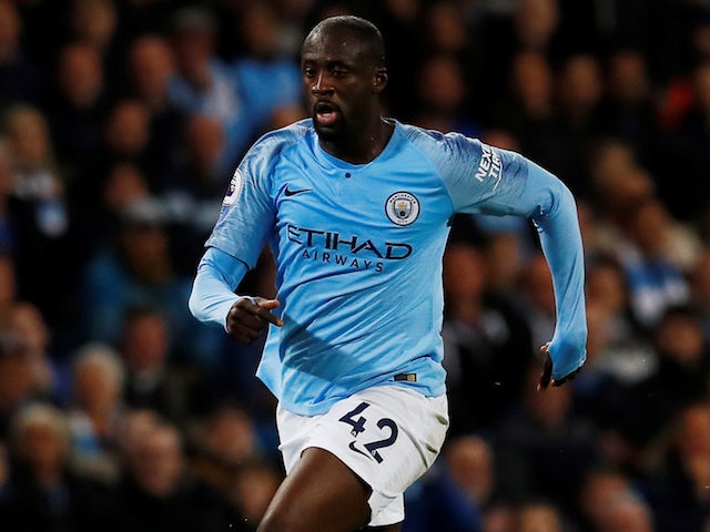 Yaya Toure in action for Manchester City on May 9, 2018