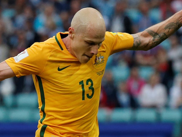 Aaron Mooy in action for Australia on June 19, 2017