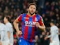 Crystal Palace's Andros Townsend celebrates scoring their first goal in the game against Manchester United on March 5, 2018