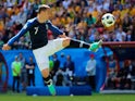 Antoine Griezmann in action during the World Cup group game between France and Australia on June 16, 2018