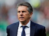 Leicester City manager Claude Puel at the game against Burnley on April 14, 2018