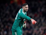 AC Milan goalkeeper Gianluigi Donnarumma in action during his side's Europa League clash with Arsenal in March 2018