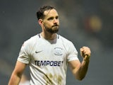 Greg Cunningham in action for Preston during the 2017-18 season