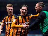 Hull City forward Harry Wilson, on loan from Liverpool, celebrates during a Championship clash with Ipswich Town in March 2018