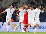 Iran celebrate during an international friendly with Turkey in May 2018
