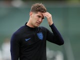 John Stones during an England training session on June 13, 2018
