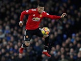 Marcos Rojo in action for Manchester United on January 1, 2018