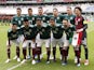 The Mexico team line up before their friendly game with Scotland on June 2, 2018