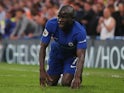 Chelsea's N'Golo Kante after sustaining an injury in the game against Huddersfield Town on May 9, 2018