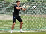Nick Pope during an England training session on June 13, 2018