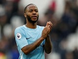 Manchester City winger Raheem Sterling in action during a Premier League clash in May 2018