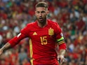 Sergio Ramos in action for Spain on September 2, 2017