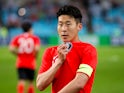 Son Heung-min in action for South Korea on May 28, 2018