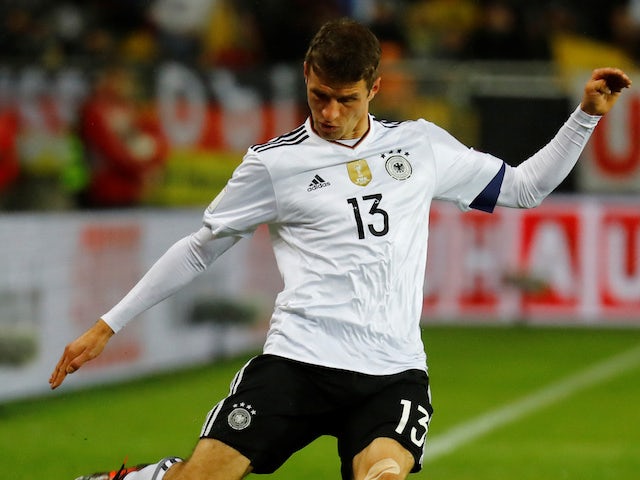 Thomas Muller in action for Germany on October 8, 2017