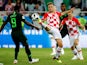 Croatia's Ivan Rakitic in action with Nigeria's Odion Ighalo in the World Cup group-stage match on June 16, 2018