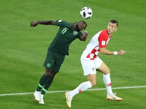 Nigeria's Victor Moses in action with Croatia's Ivan Perisic during the World Cup group-stage match on June 16, 2018