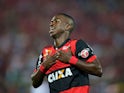 Vinicius Junior of Flamengo celebrates after scoring against Palestino on August 9, 2017