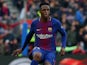 Yerry Mina in action for Barcelona on February 11, 2018