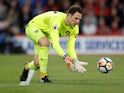 Bournemouth's Asmir Begovic in action against Manchester United on April 18, 2018