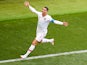 Portugal forward Cristiano Ronaldo celebrates scoring the opening goal during his side's World Cup Group B clash against Morocco on June 20, 2018