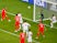 England's Harry Kane scores their second goal in the game against Tunisia on June 18, 2018