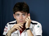 Sauber's Charles Leclerc during a news conference ahead of the Monaco Grand Prix on May 23, 2018