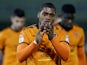 Wolverhampton Wanderers' Ivan Cavaleiro applauds the fans after the match against Barnsley on January 13, 2018