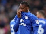 Cardiff City's Junior Hoilett reacts after a missed chance against Sunderland on January 13, 2018
