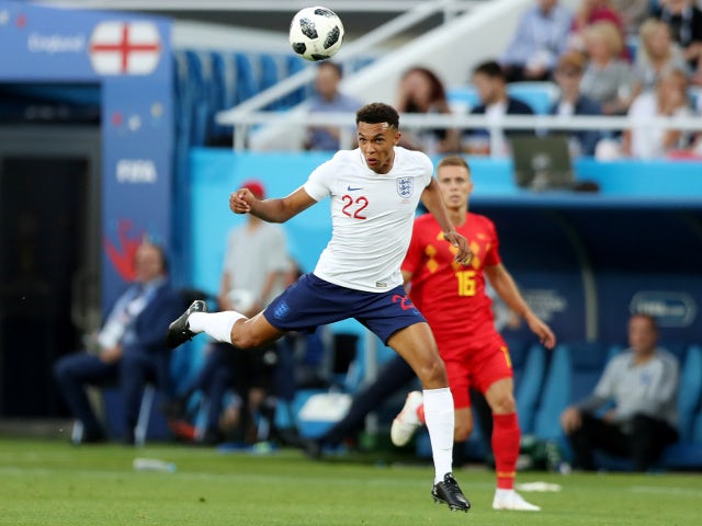  England's Trent Alexander-Arnold in action against Belgium on June 28, 2018